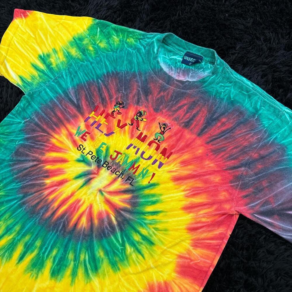 Vibrant tie dye graphic tshirt